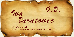 Iva Durutović vizit kartica